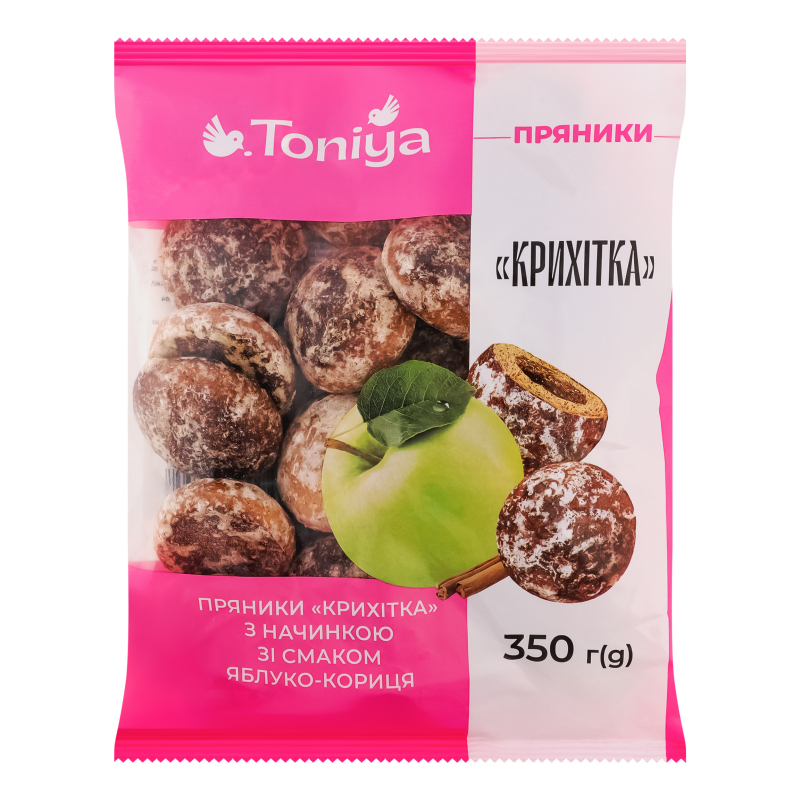 Пряники з начинкою зі смаком яблуко-кориця Крихітка Toniya м/у