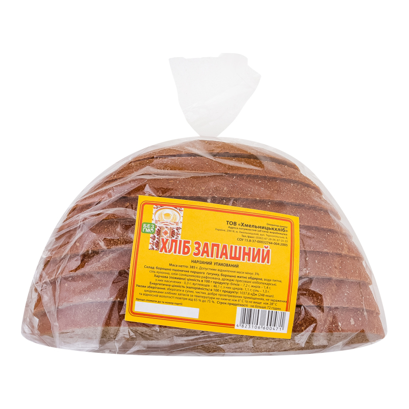Хліб половинка в нарізці Запашний Формула смаку м/у