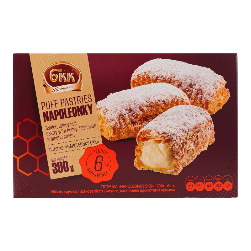 Пирожные Napoleonky Київ БКК к/у 300г Київ БКК(4820205875557