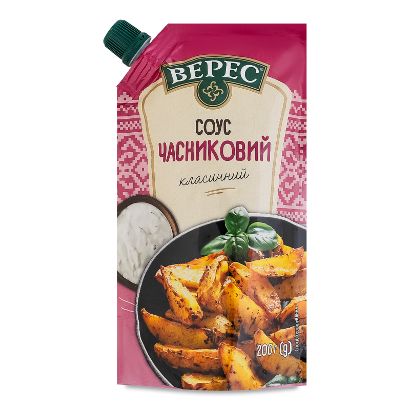 Соус майонезний Часниковий класичний 200г д/п Верес