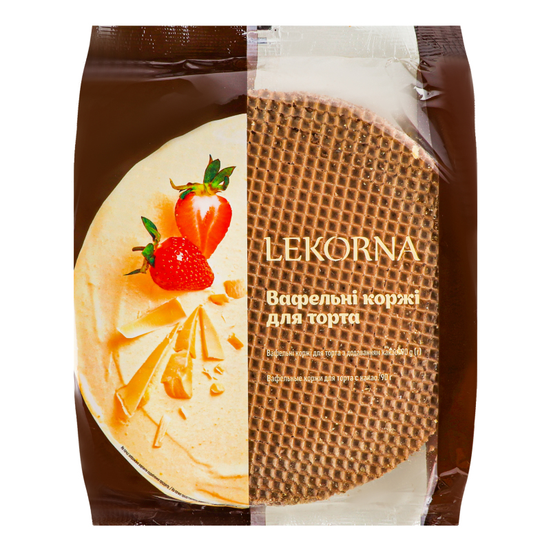Коржи вафельные для торта с добавлением какао Lekorna м/у 90г LEKORNA ...