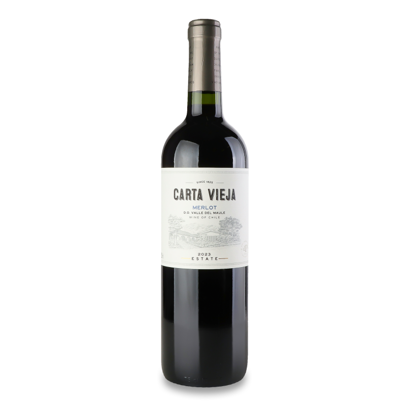 Вино Мерло червоне сухе 13,5% 0,75л Carta Vieja