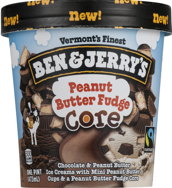Ben & Jerry's Peanut Butter Fudge Core Ice Cream Chocolate & Peanut Butter Ben & Jerry's