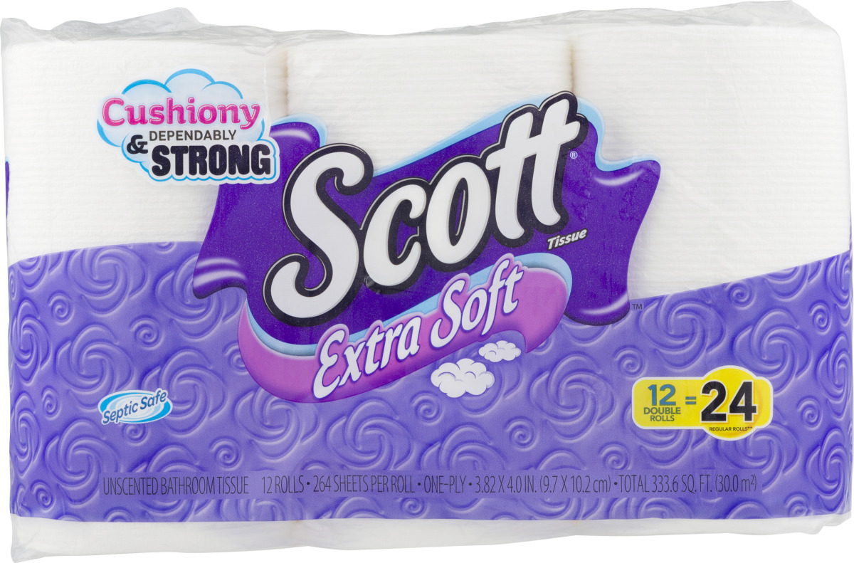 Scott Extra Soft Bathroom Tissue Unscented - 12 CT Scott(54000364136 ...