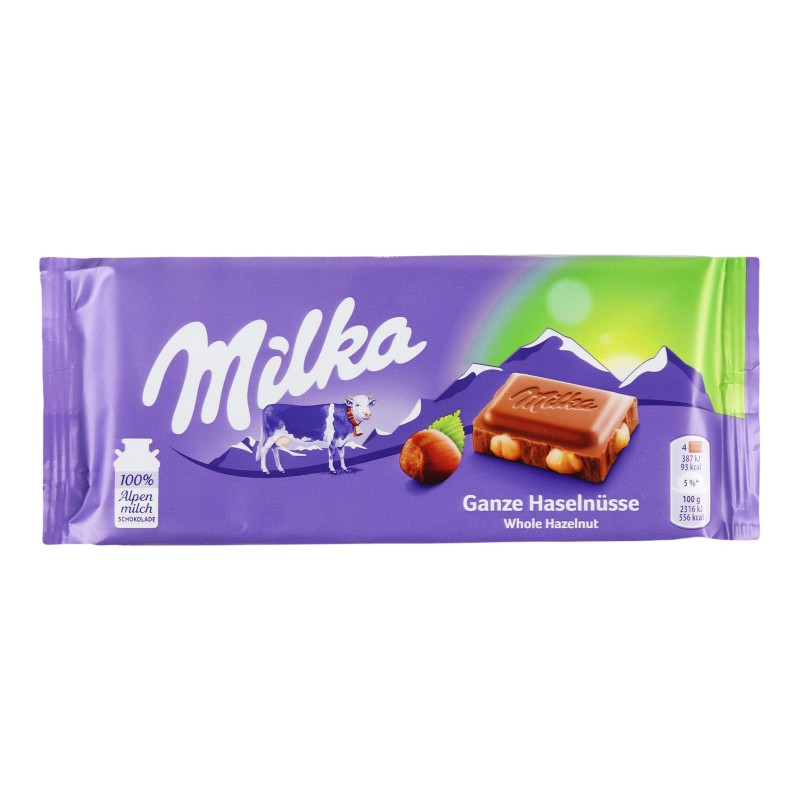 Шоколад молочный с целым лесным орехом Milka м/у 100г Milka ...