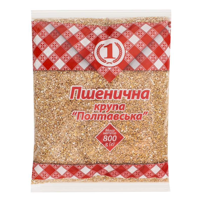Крупа пшеничная Полтавская №1 м/у 800г ТМ №1(4823096501253): купить в ...