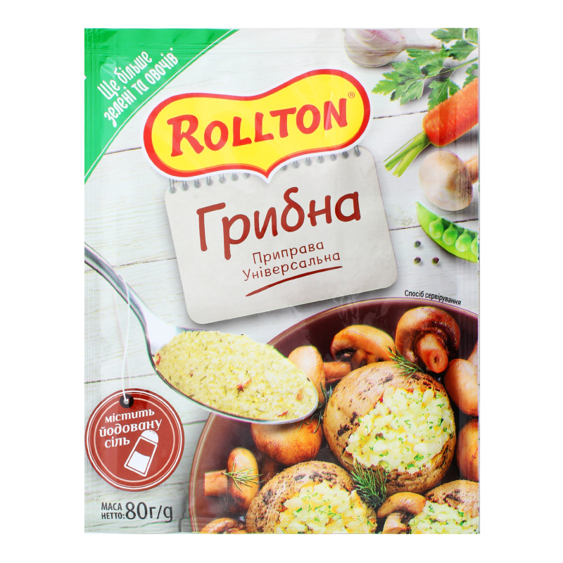 Приправа универсальная Грибная Роллтон м/у 80г Роллтон(4820179251661 ...