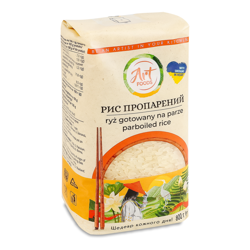 Рис пропарений 800г Арт Фудз