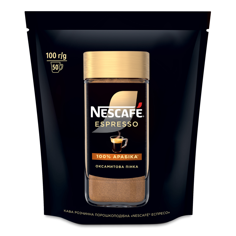 Кава Espresso розчинна 100г економ пакет Nescafe