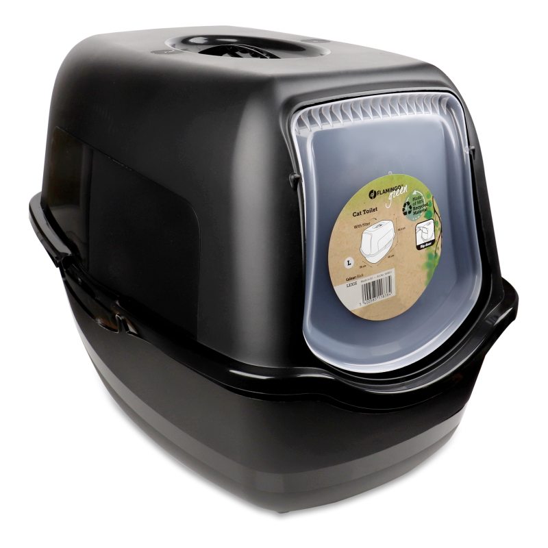 Туалет д/котів Lexie чорний 39*56*39,5см Flamingo