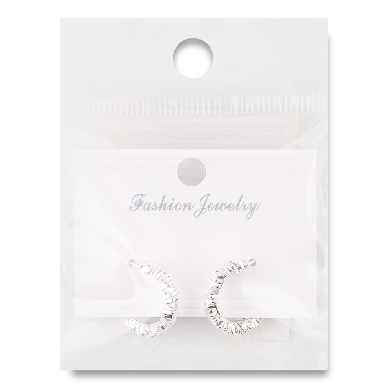 Сережки сірий метал з камінцями в асортименті