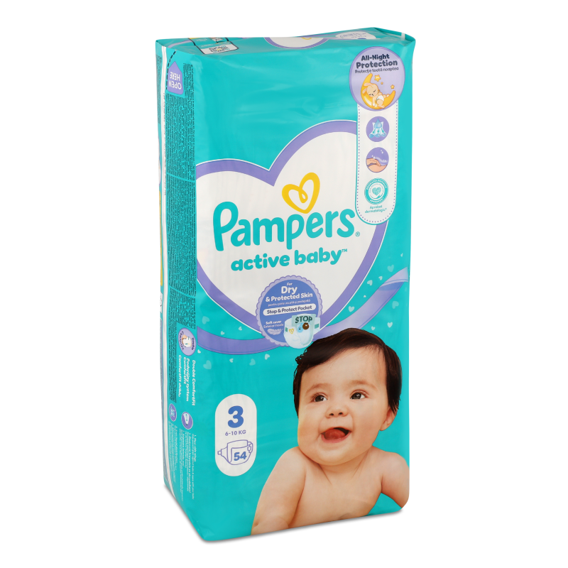Підгузники Ектів бейбі 3 6-10кг 54шт Памперс