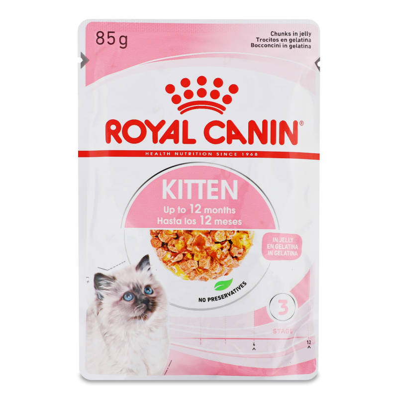 Корм д/кошенят шматочки в желе 85г пауч Роял Канін