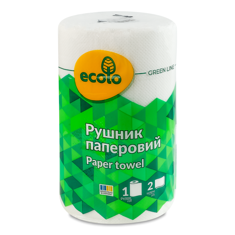 Рушники паперові 2шари 120відривів Ecolo
