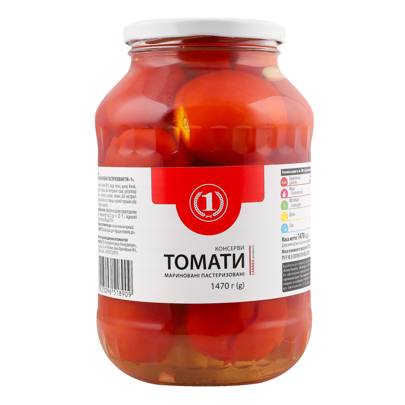 Томати мариновані ТМ "1" с/б