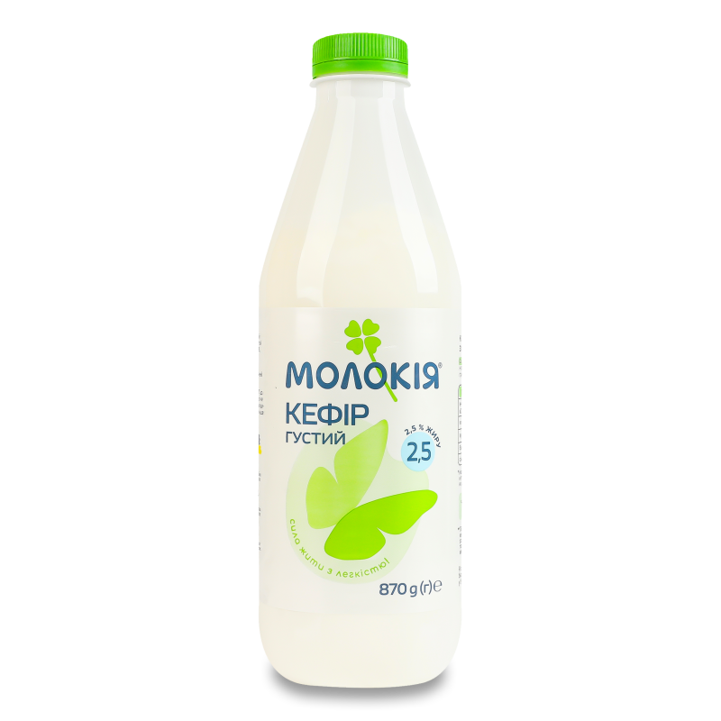 Кефір густий 2,5% 870г пет Молокія