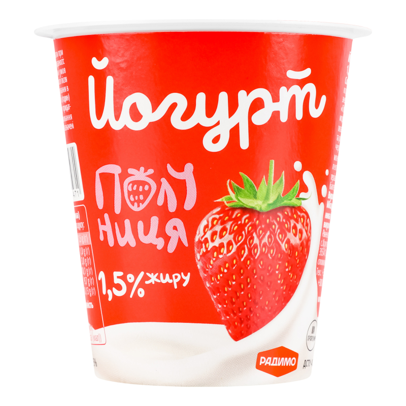 Йогурт 1.5% Полуниця РадиМо ст