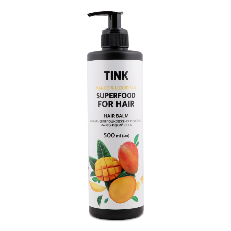 Бальзам Манго-Рідкий шовк д/пошкодженого волосся 500мл з дозатором Тінк
