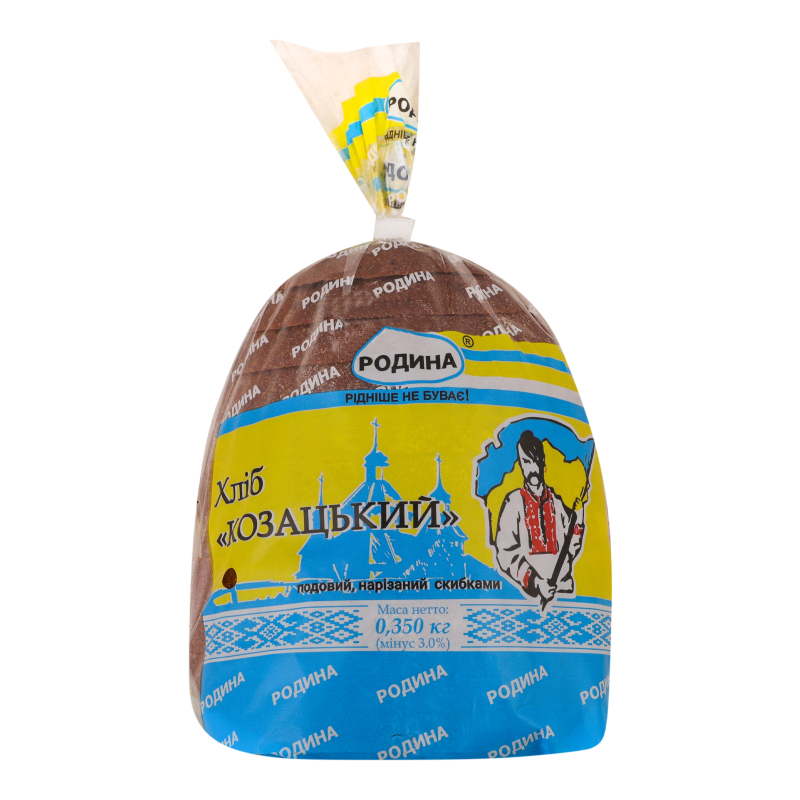 Хліб нарізний подовий Козацький Родина м/у