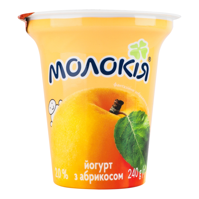 Йогурт 2% густий Абрикос Молокія ст 240г Молокія(4820045706851 ...