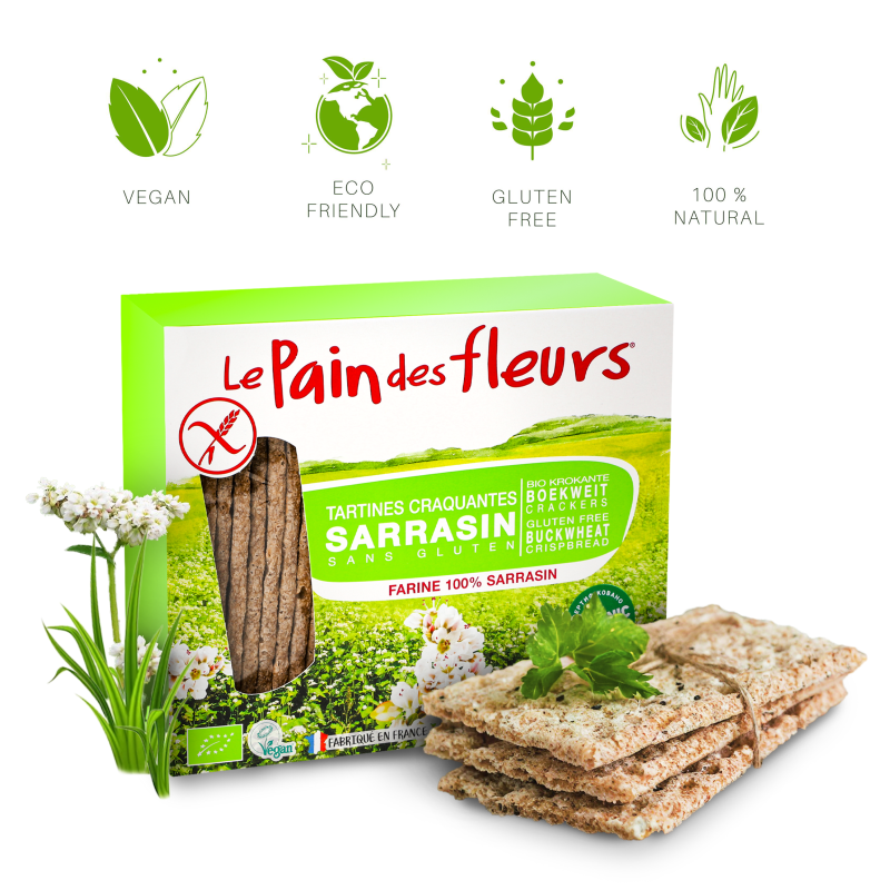 Хлібці з гречки безглютенові органічні LePaindesFleurs к/у 150г