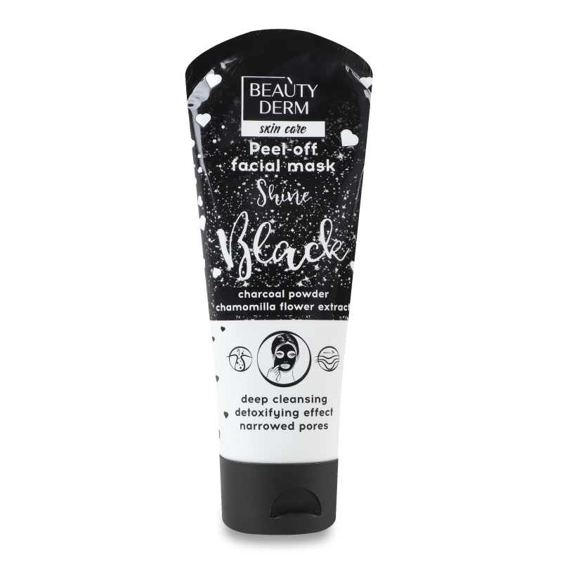 Маска-плівка д/обличчя Блек з екстрактом алое вера та бабмуковим вугіллям 75 мл Бьютідерм