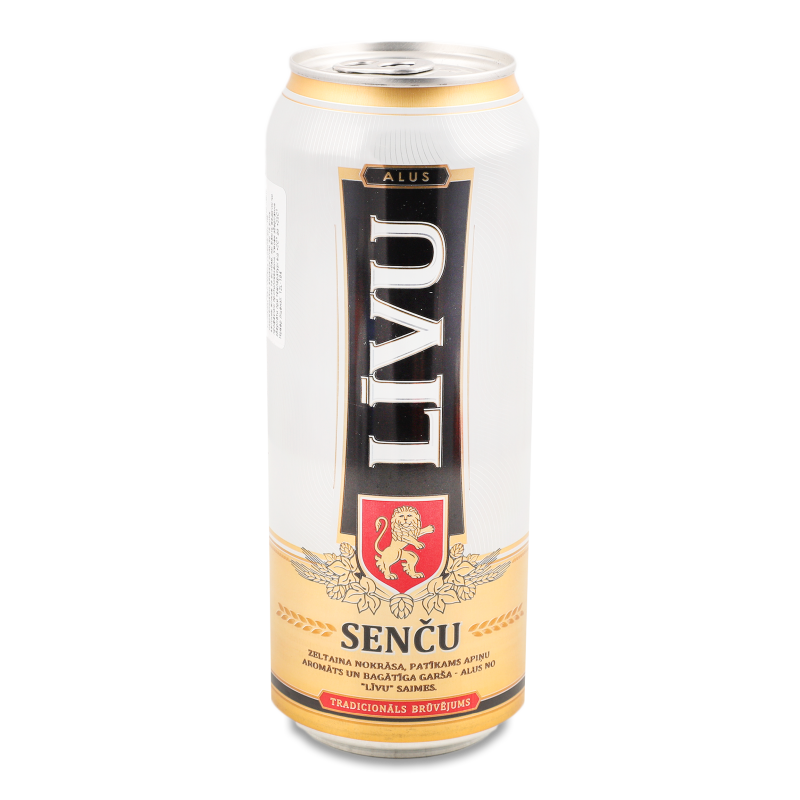 Пиво Sencu світле 5% 0,5л ж/б Livu