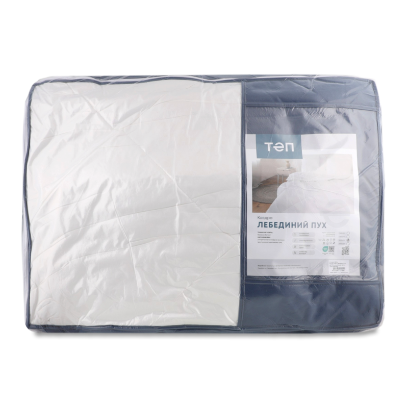 Ковдра лебединий пух батист 200*210см 400г/м2 ТЕП