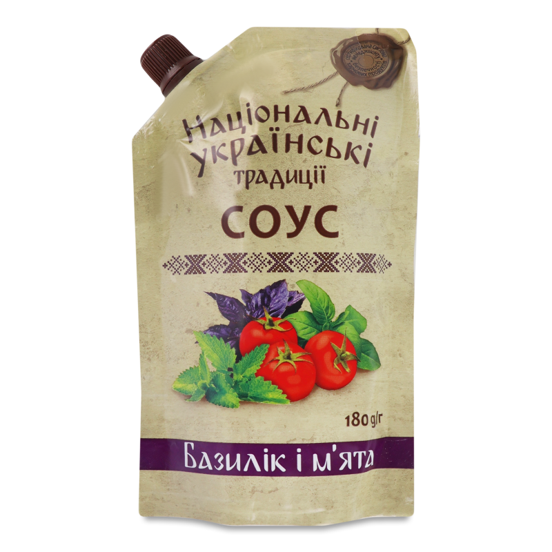 Соус Базилік та м’ята 180г д/п Національні Українські Традиції