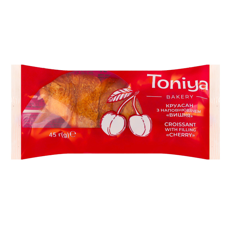 Круасан з наповнювачем Вишня Toniya м/у