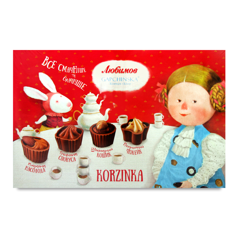 Цукерки Корзинка асорті 220г Любимов