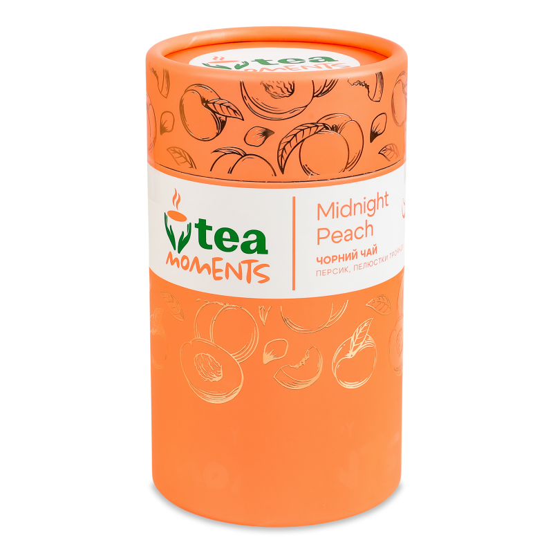 Чай Midnight Peach чорний байховий листовий 70г тубус Тea Moments