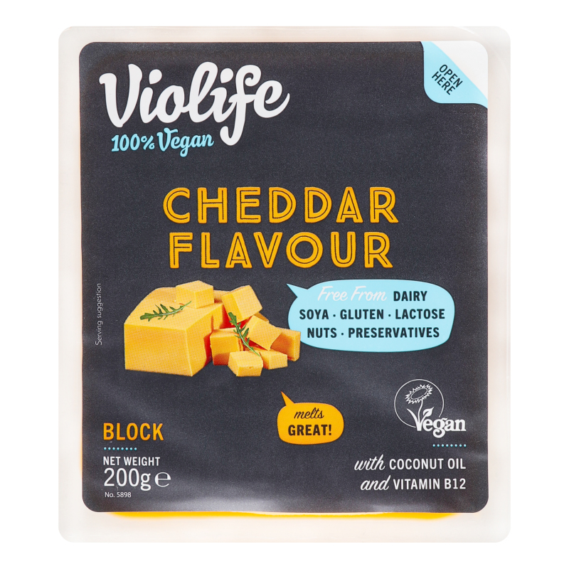 Продукт харчовий з кокосовим маслом Чеддер Violife лоток