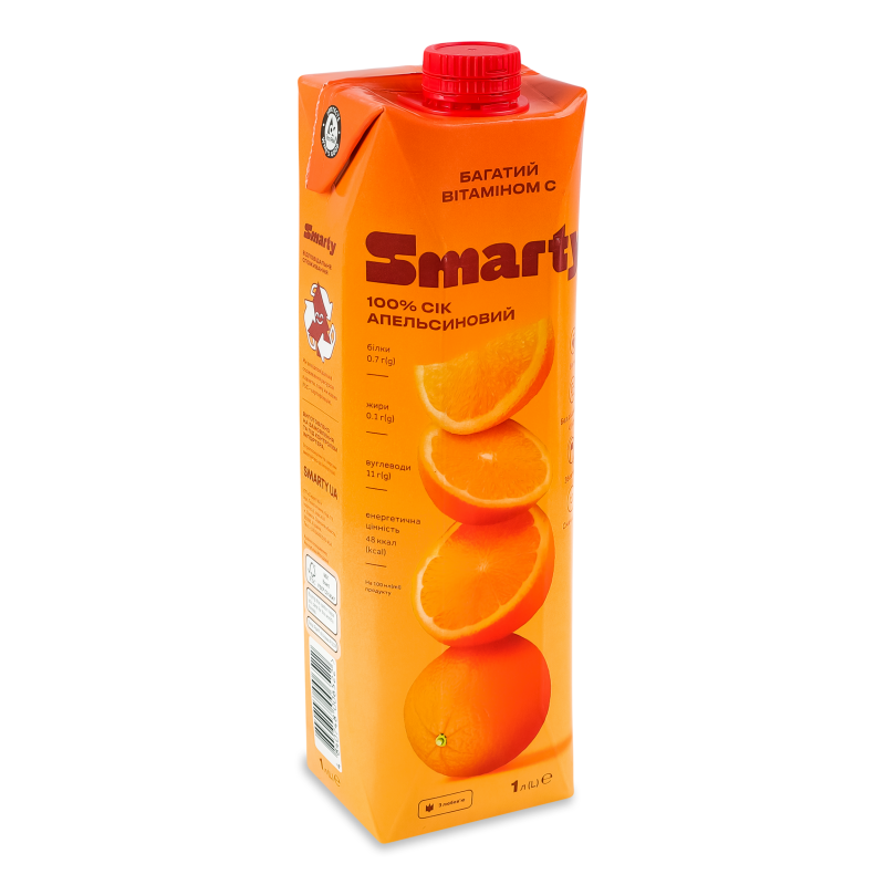 Сік апельсиновий 1л т/п Smarty
