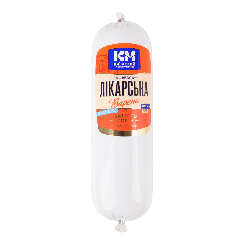 Ковбаса варена Лікарська Київський м'ясокомбінат в/с кг