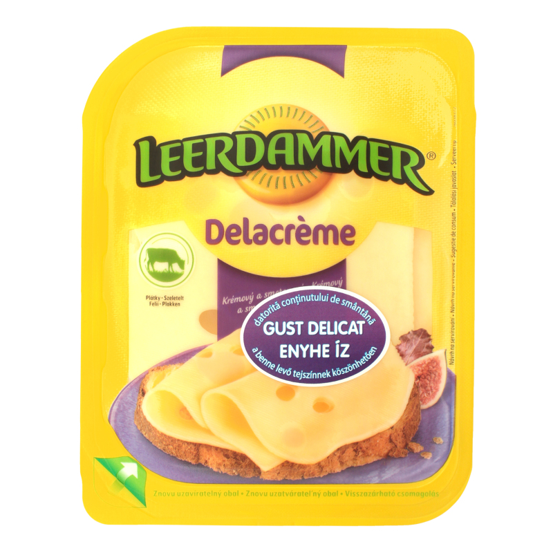 Сир 50% твердий Delacreme Leerdammer п/у