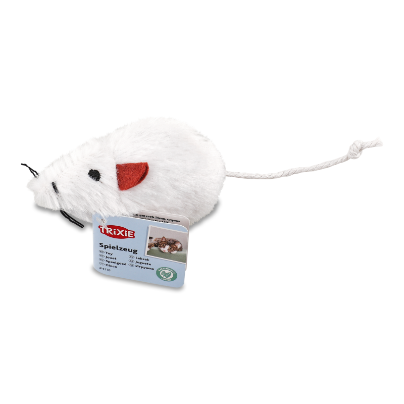 Іграшка д/котів Мишка хутро з пищавкою 9см Тріксі