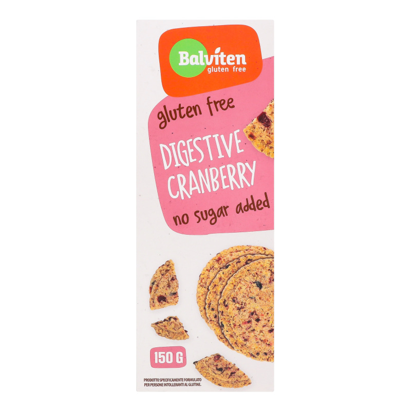 Печиво без глютену з журавлиною Cranberry Digestive Balviten к/у