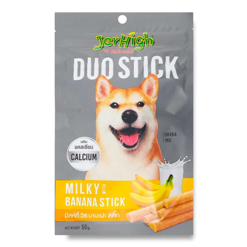 Ласощі д/собак Подвійні молочні палички з бананом 50г Jerhigh