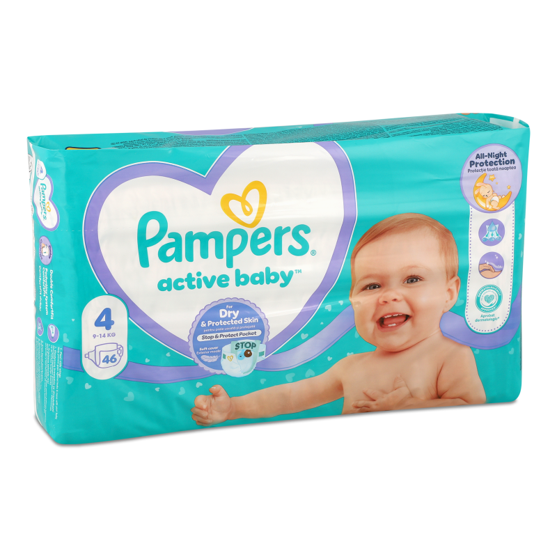 Підгузники Ектів бейбі Максі 9-14кг 46шт Памперс