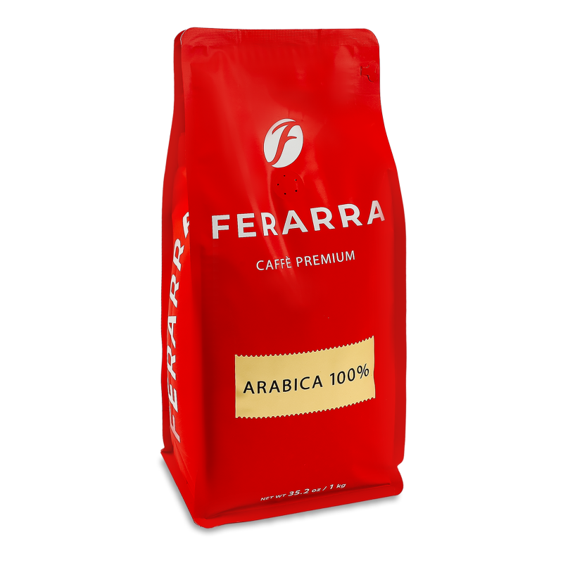 Кава Арабіка в зернах смажена 1000г м/у Ferarra