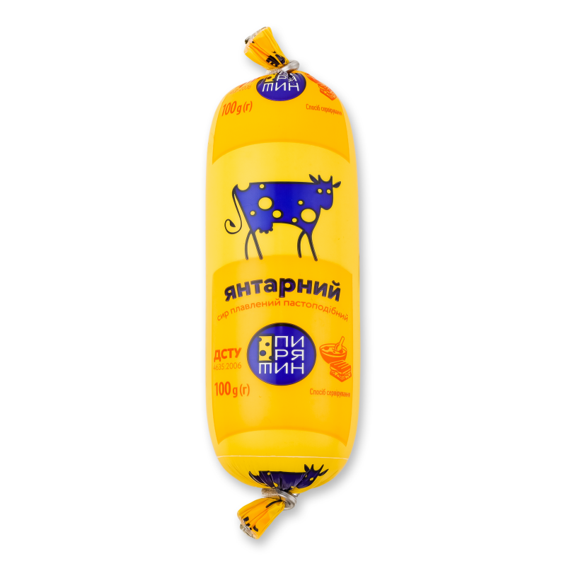 Сир плавлений Янтарний пастоподібний 50% 100г чаб/пак Пирятин