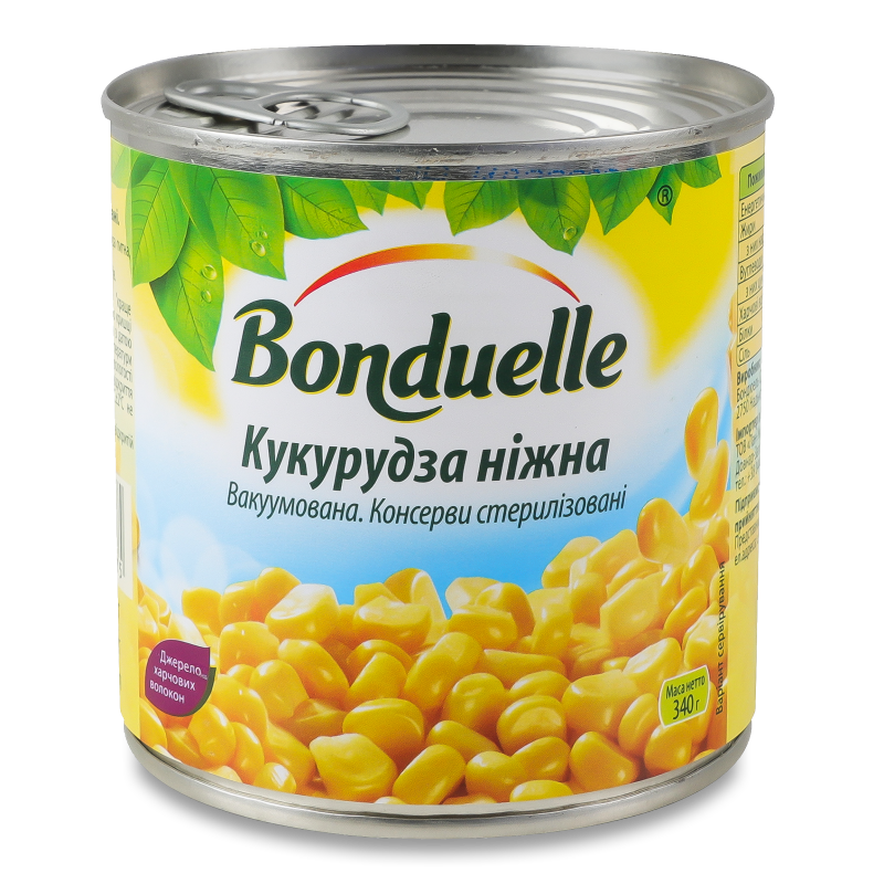 Кукурудза ніжна 340г ж/б Bonduelle