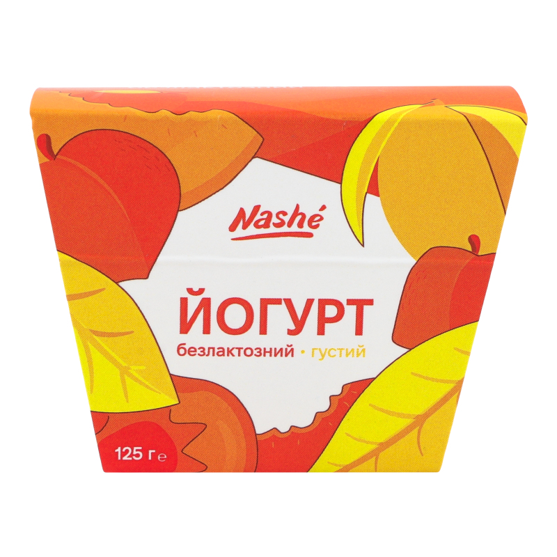 Йогурт 6% густий безлактозний Манго-персик Nashé к/у