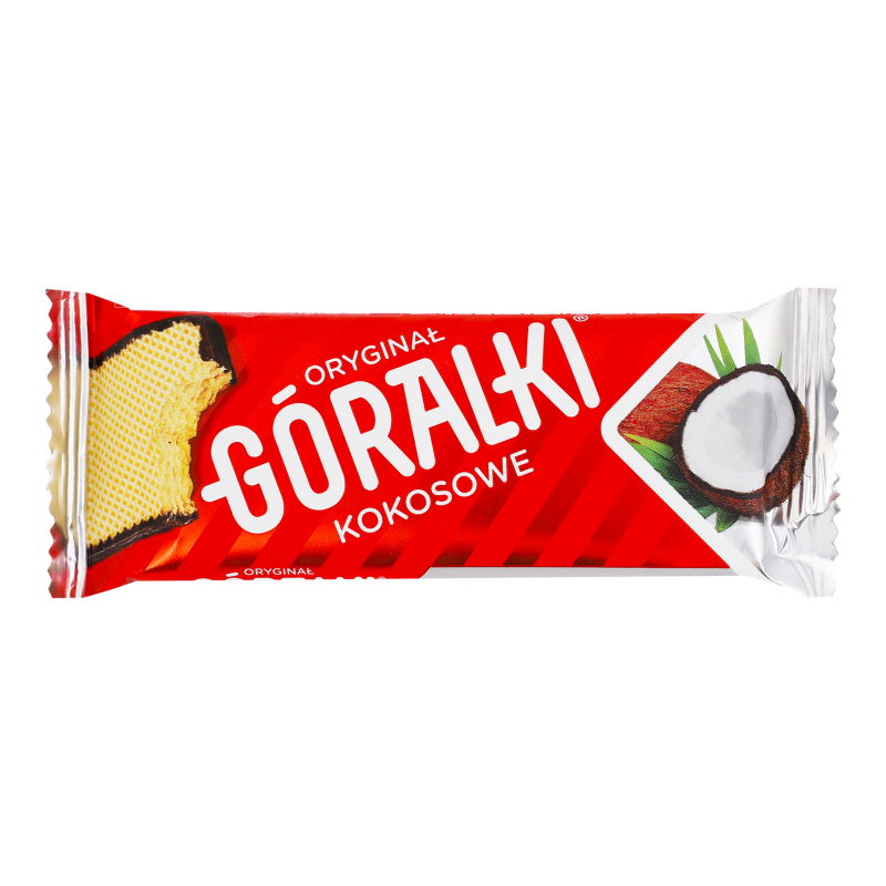 Вафлі хрусткі в какао-покритті з кокосово-кремовою начинкою Goralki м/у