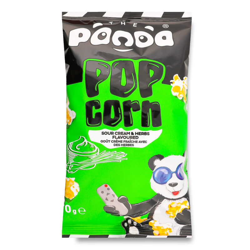 Попкорн з смаком сметани з зеленню 70г Панда