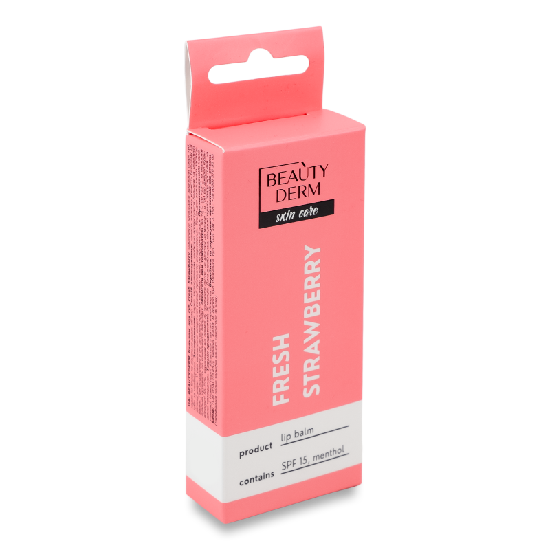Бальзам д/губ Fresh Strawberry 10мл Beautyderm