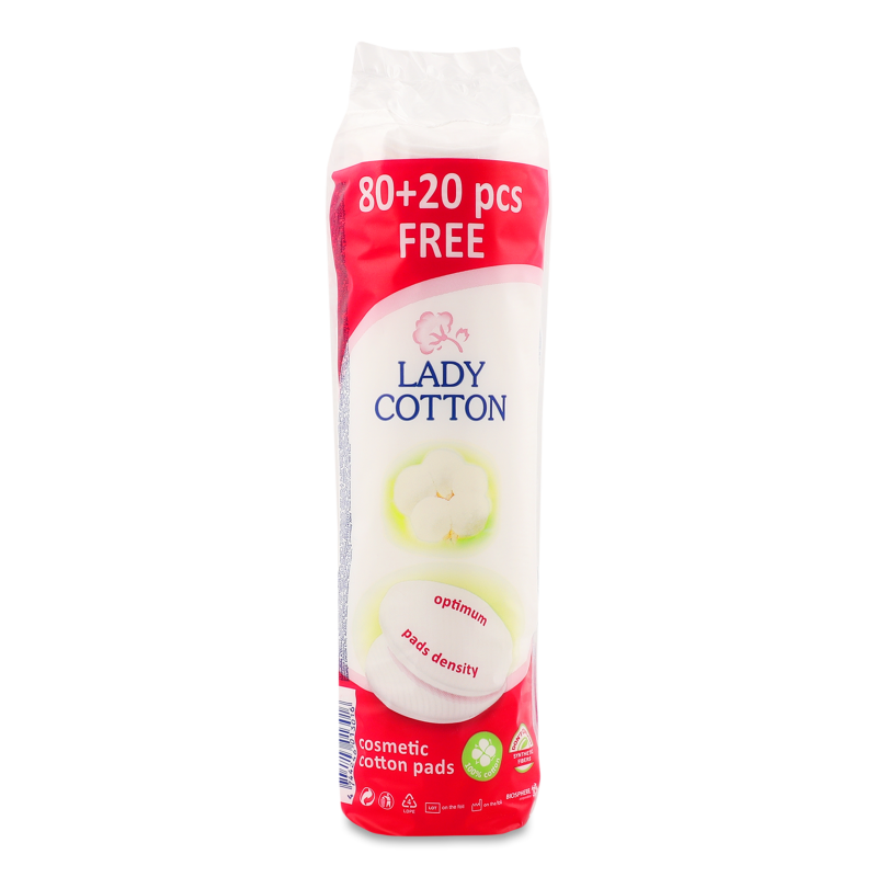Диски ватні косметичнi 80шт Lady Cotton