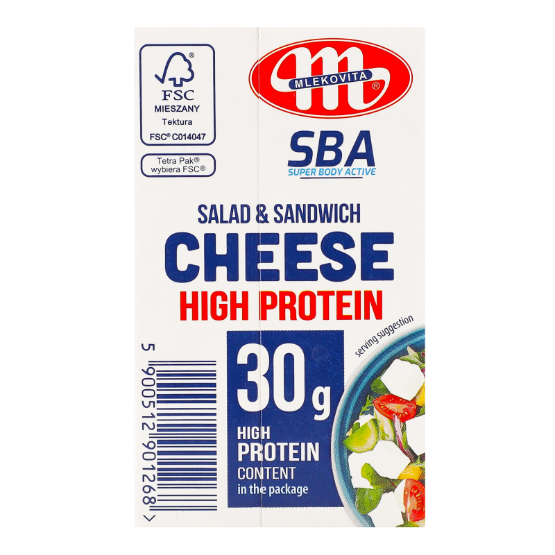 Сир м'який солоний високобілковий Super body active Mlekovita к/у