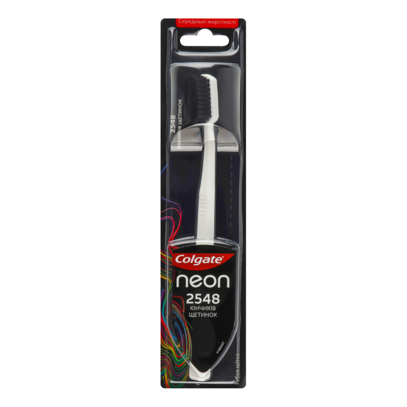 Щетка зубная cредней жесткости 2548 кончиков щетинок Neon Colgate 1шт ...